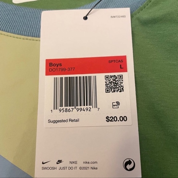 Boys Nike Logo Short Sleeve Shirt - Picture 4 of 5